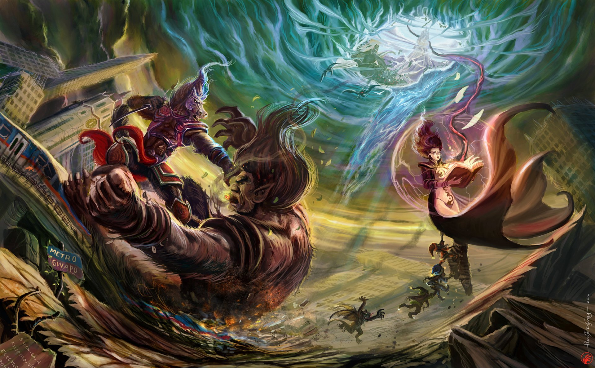 Download Fantasy Battle HD Wallpaper by The-Hand