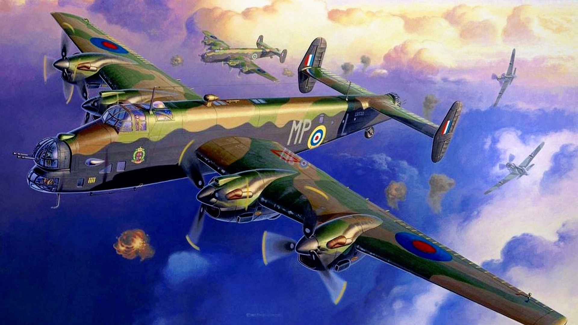 HD Wallpaper Of Handley Page Halifax Iconic WWII Bomber Aircraft