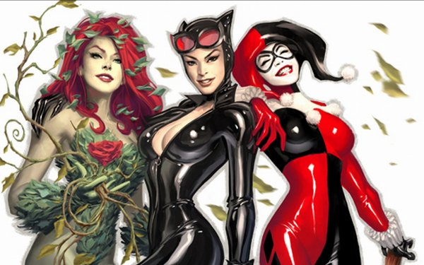 Comics Gotham City Sirens Harley Quinn Hiedra Venenosa Fondo de pantalla HD | Fondo de Escritorio