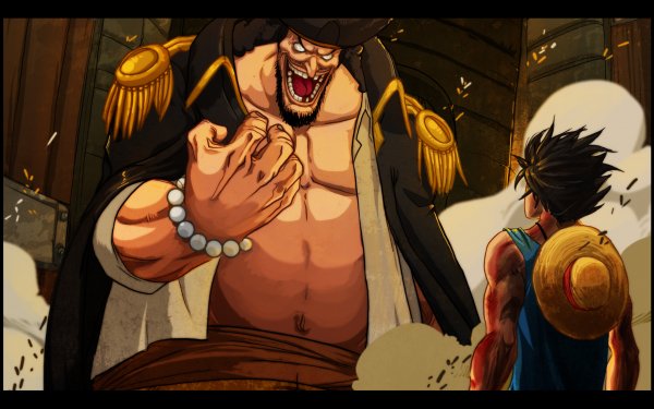 Anime One Piece Marshall D. Teach Monkey D. Luffy HD Wallpaper | Background Image