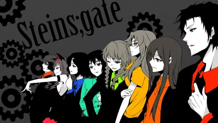 Luka Urushibara Itaru Hashida Mayuri Shiina Suzuha Amane Faris Nyannyan Rintaro Okabe Kurisu Makise Moeka Kiryū Anime Steins;Gate HD Desktop Wallpaper | Background Image