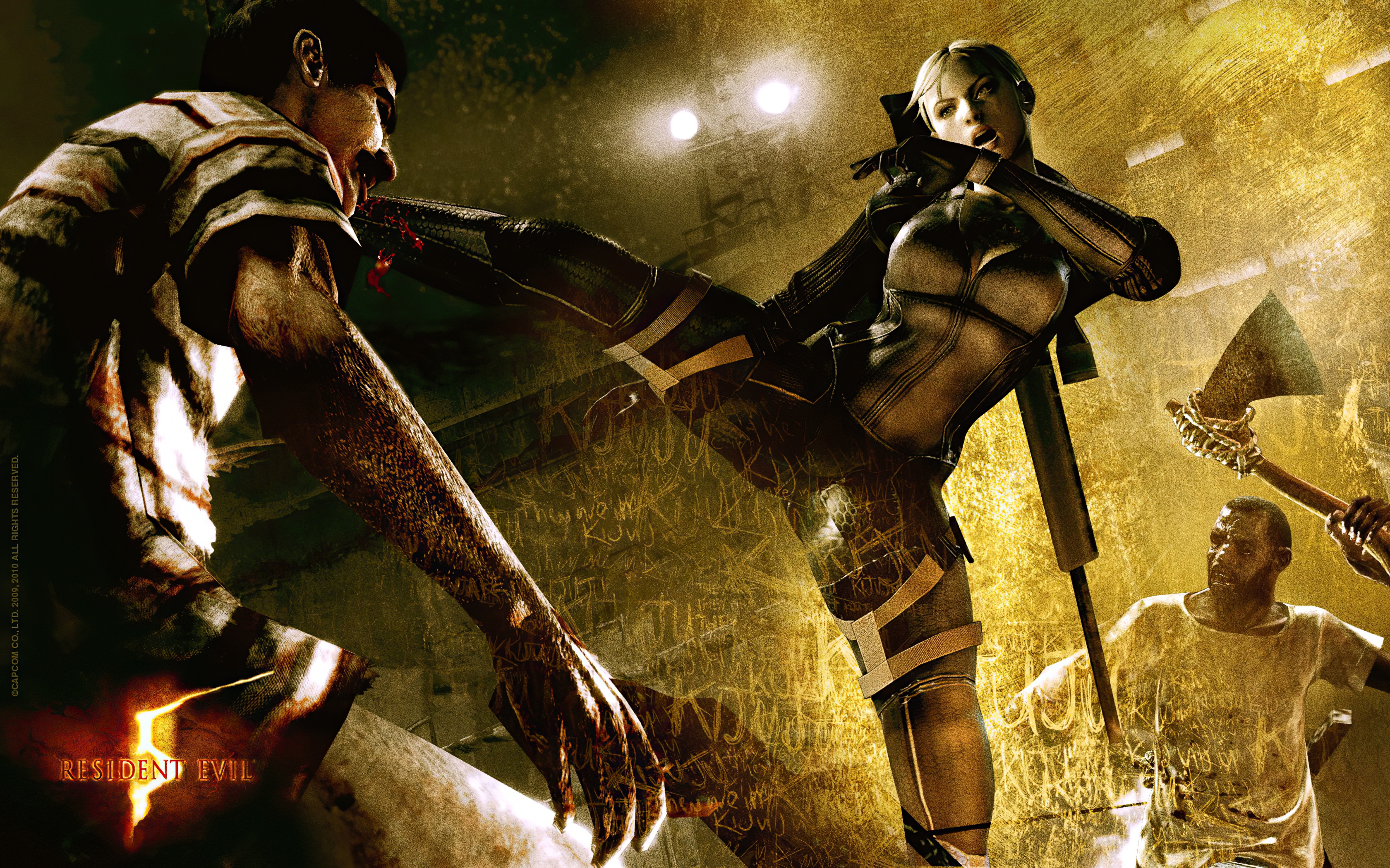 Download Two Main Characters Of Resident Evil 5 Wallpaper