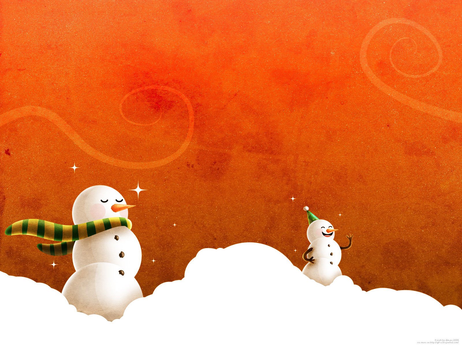 cartoon snowman wallpaper