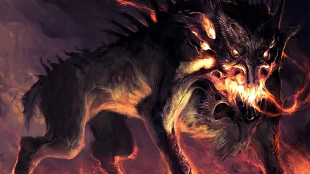 An HD desktop wallpaper featuring a menacing creature from the video game Prince of Persia, showcasing dynamic colors and intense details that evoke a sense of adventure and danger.