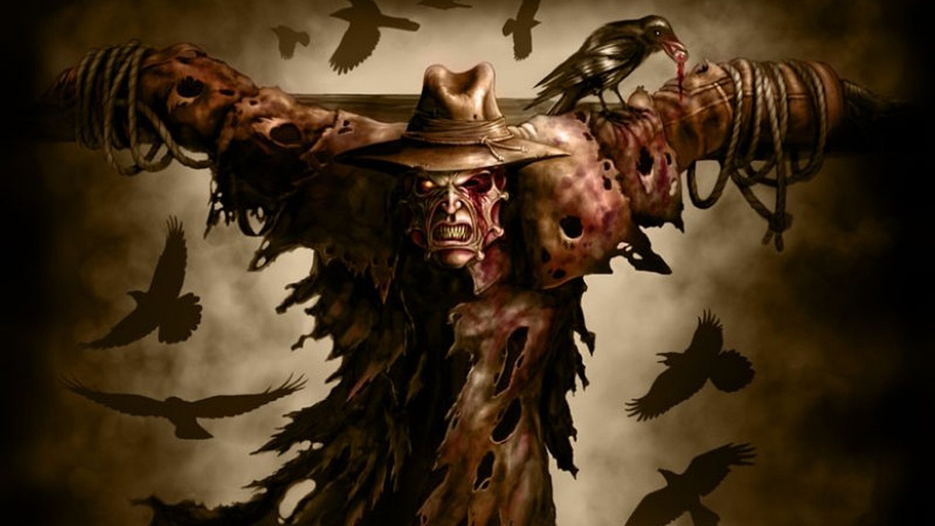Dark Fantasy HD Wallpaper: The Crow's Scarecrow | 1920x1080 | Wallpaper ...