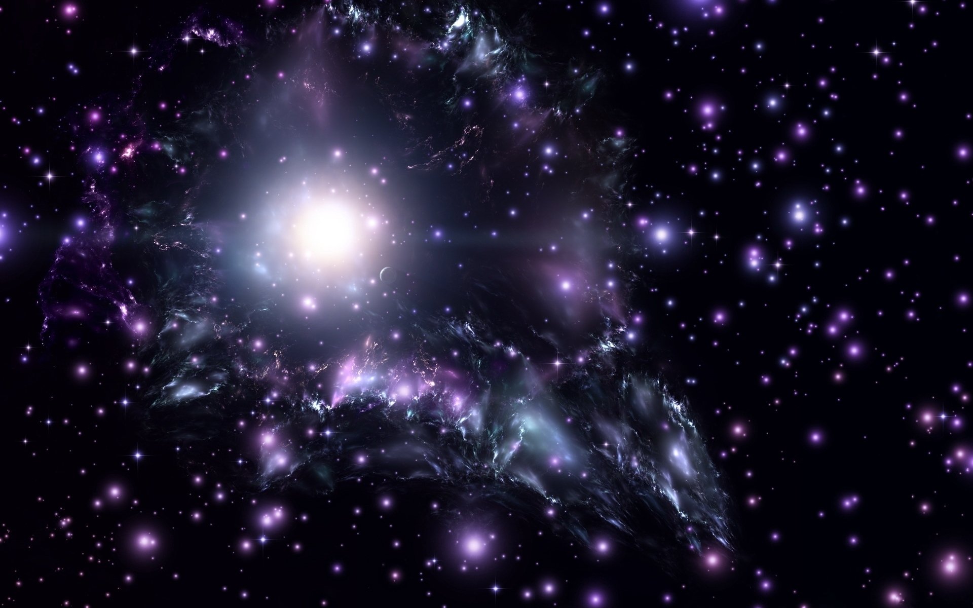 purple background with stars