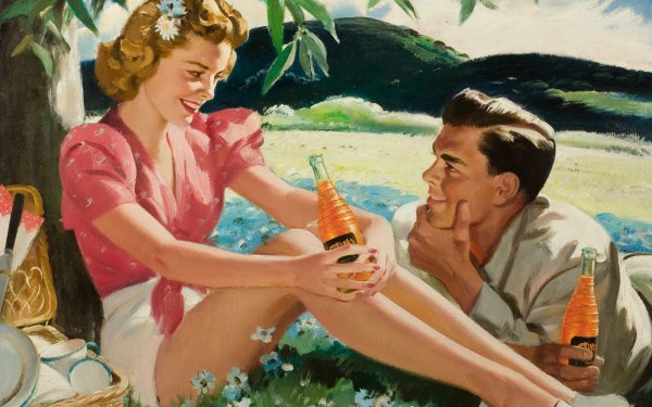 Man Made Nesbitt's Soda Romantic Picnic HD Wallpaper | Background Image
