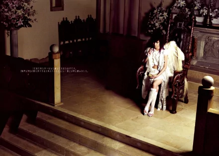 HD PC desktop wallpaper featuring Mika Nakashima in a dimly lit, elegant setting with musical and artistic ambiance.