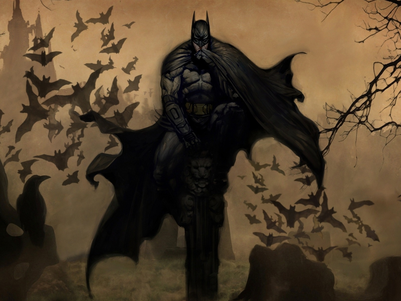 batman silhouette wallpaper
