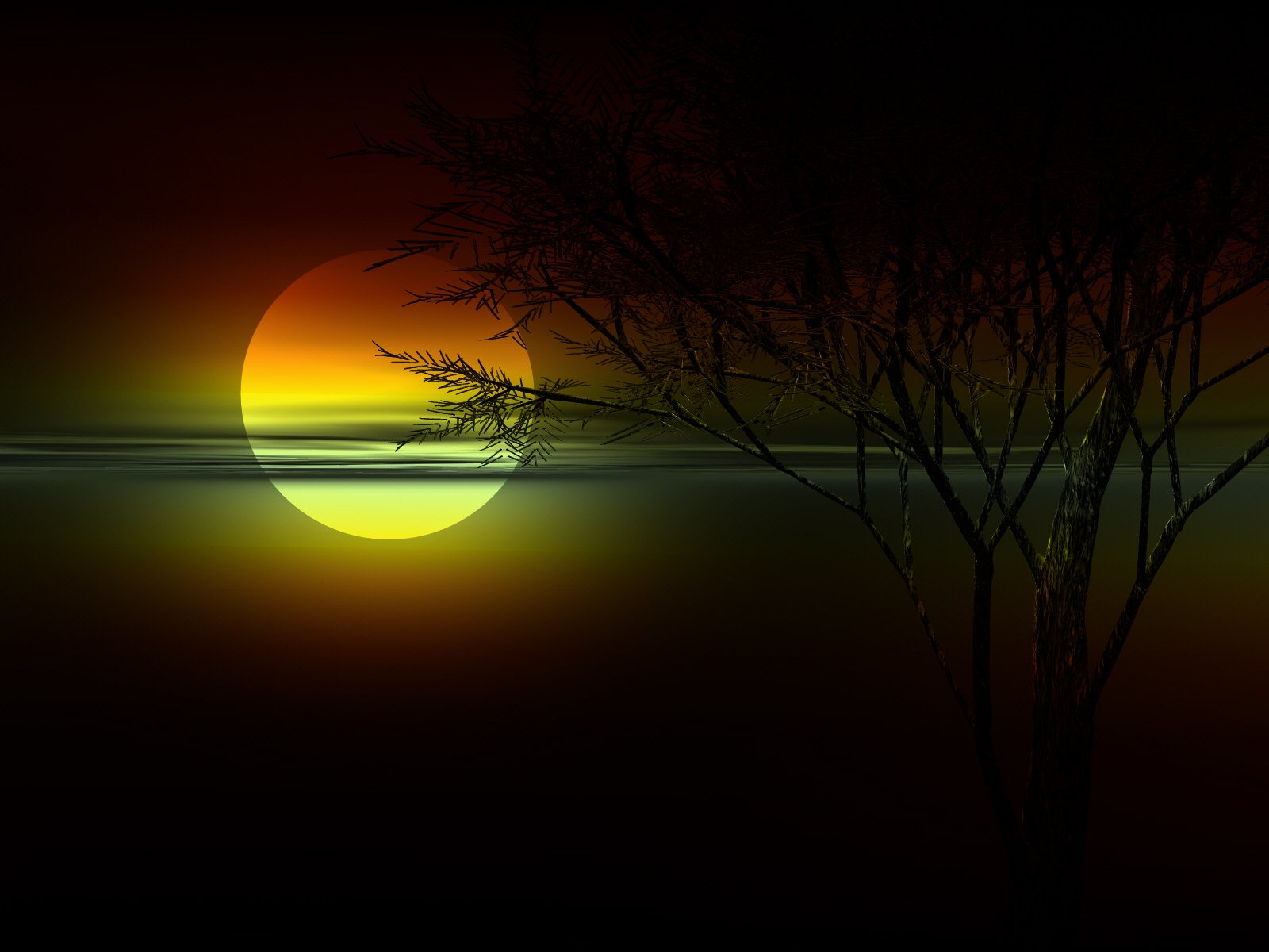 Artistic Sunset Wallpaper