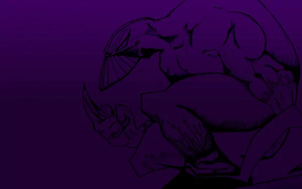 A dark purple background features an artistic depiction of characters from the comic The Maxx, creating an eye-catching HD desktop wallpaper.