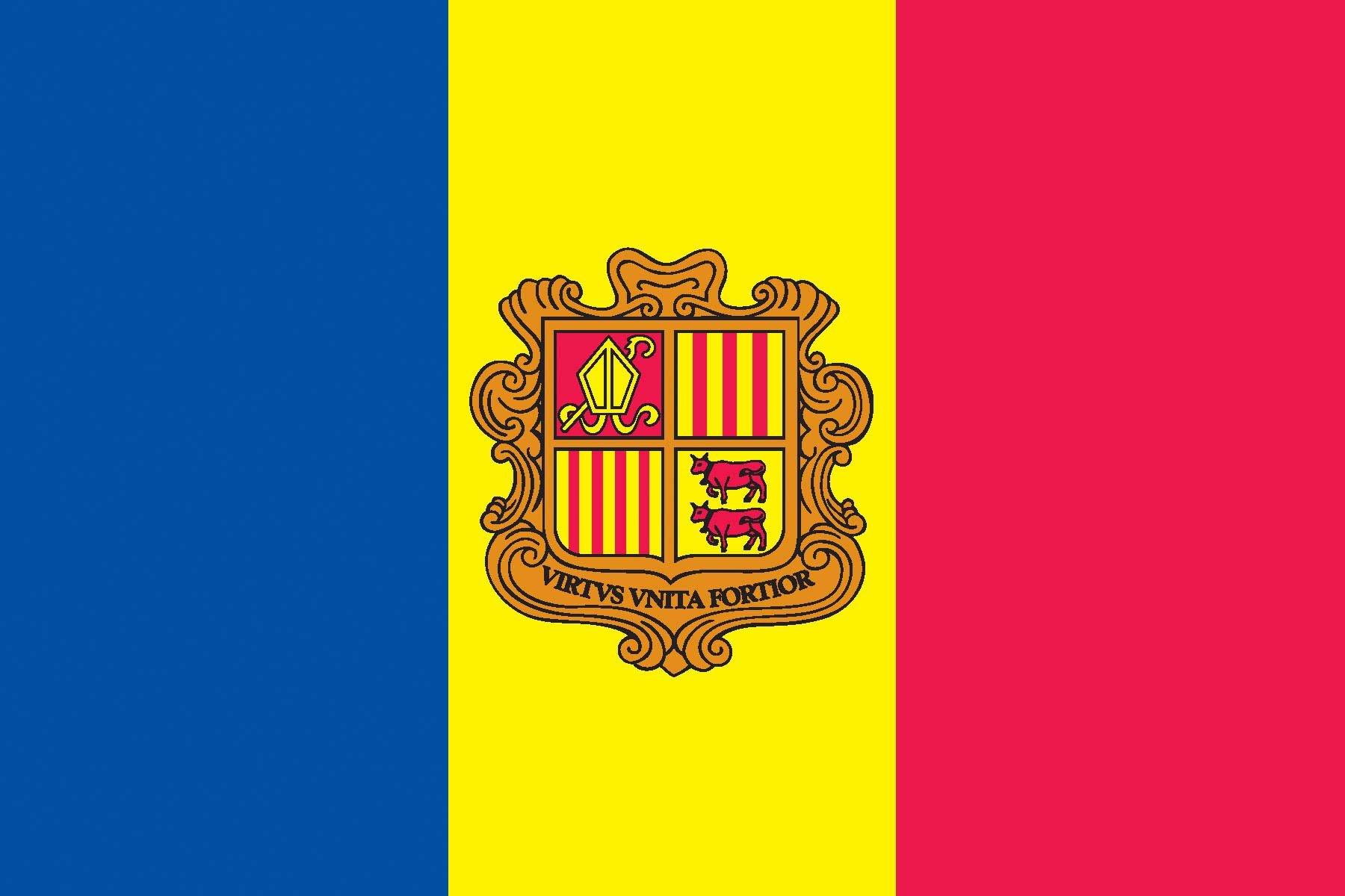 1 Flag Of Andorra HD Wallpapers Background Images Wallpaper Abyss   Thumb 1920 184226 