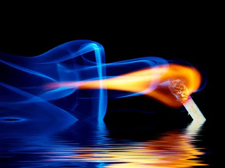  fire in water