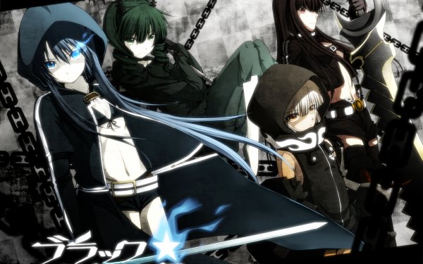 Anime Black Rock Shooter Dead Master Black Gold Saw Strength Chain Weapon HD Wallpaper | Background Image