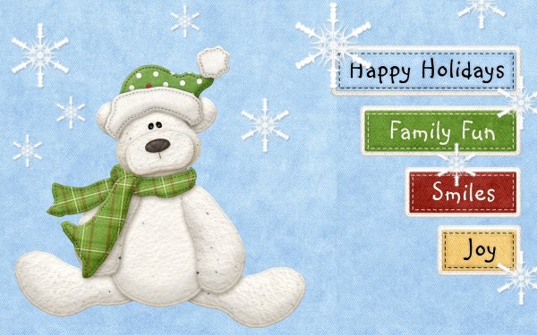 Holiday Christmas Teddy Bear HD Wallpaper | Background Image