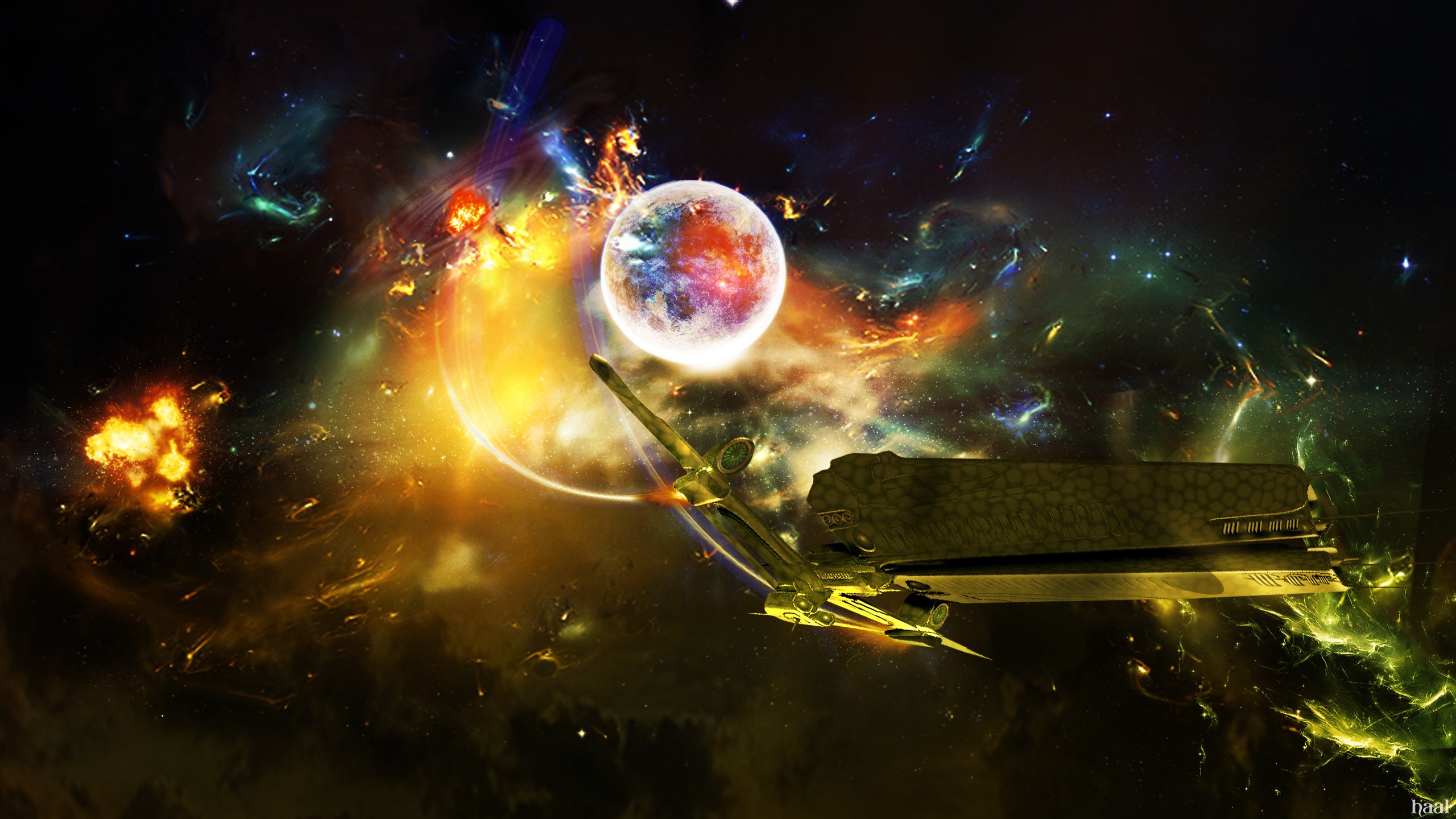 Spaceship HD Wallpaper | Background Image | 2560x1440 | ID:191666
