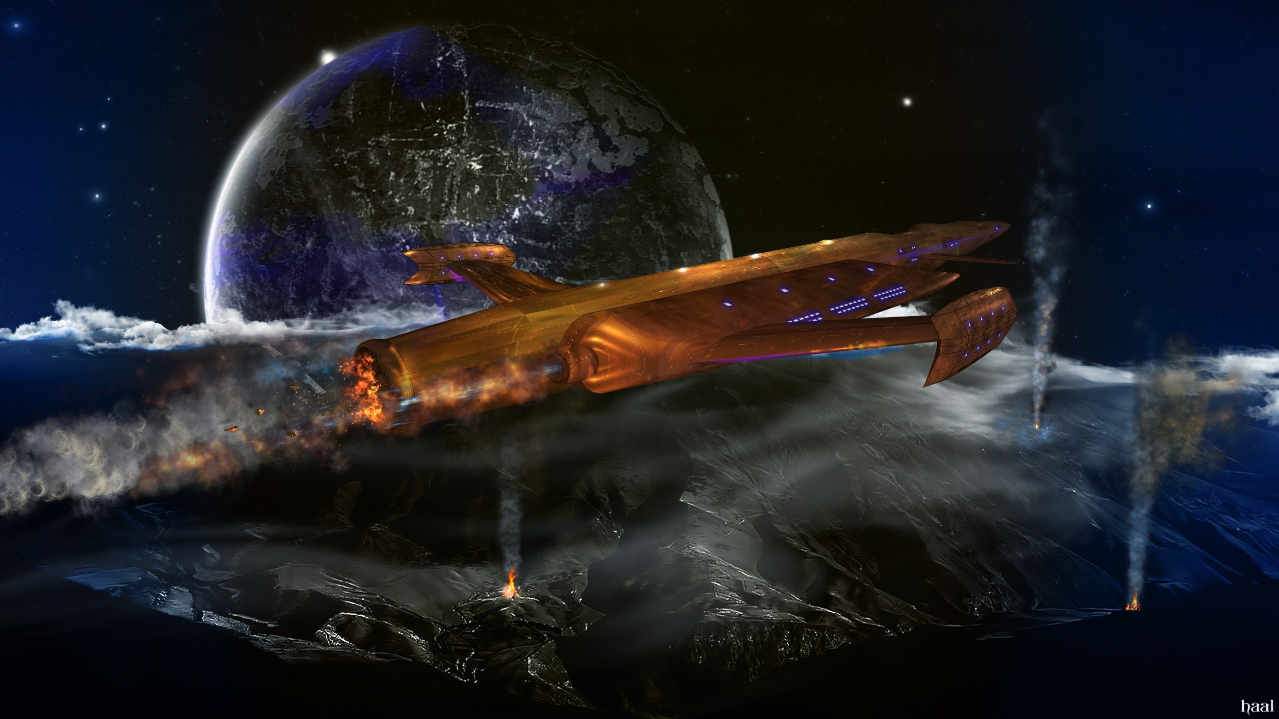 Spaceship Hd Wallpaper Background Image 2560x1440 Id191676