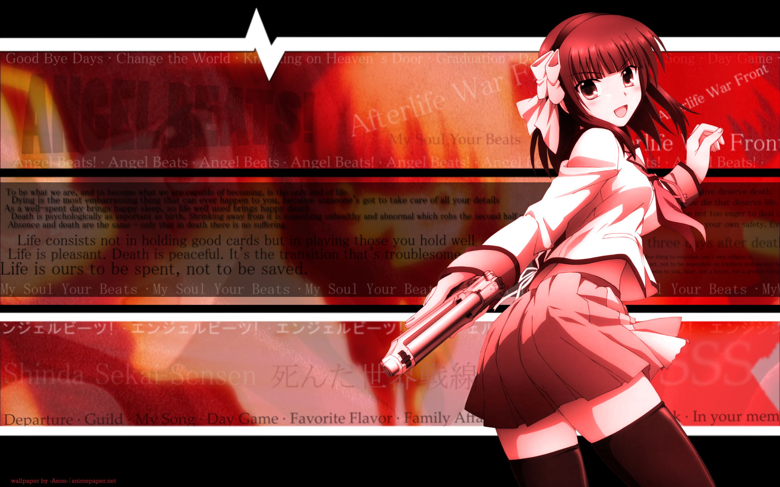 Angel Beats Anime Wallpaper-Angel Of Death