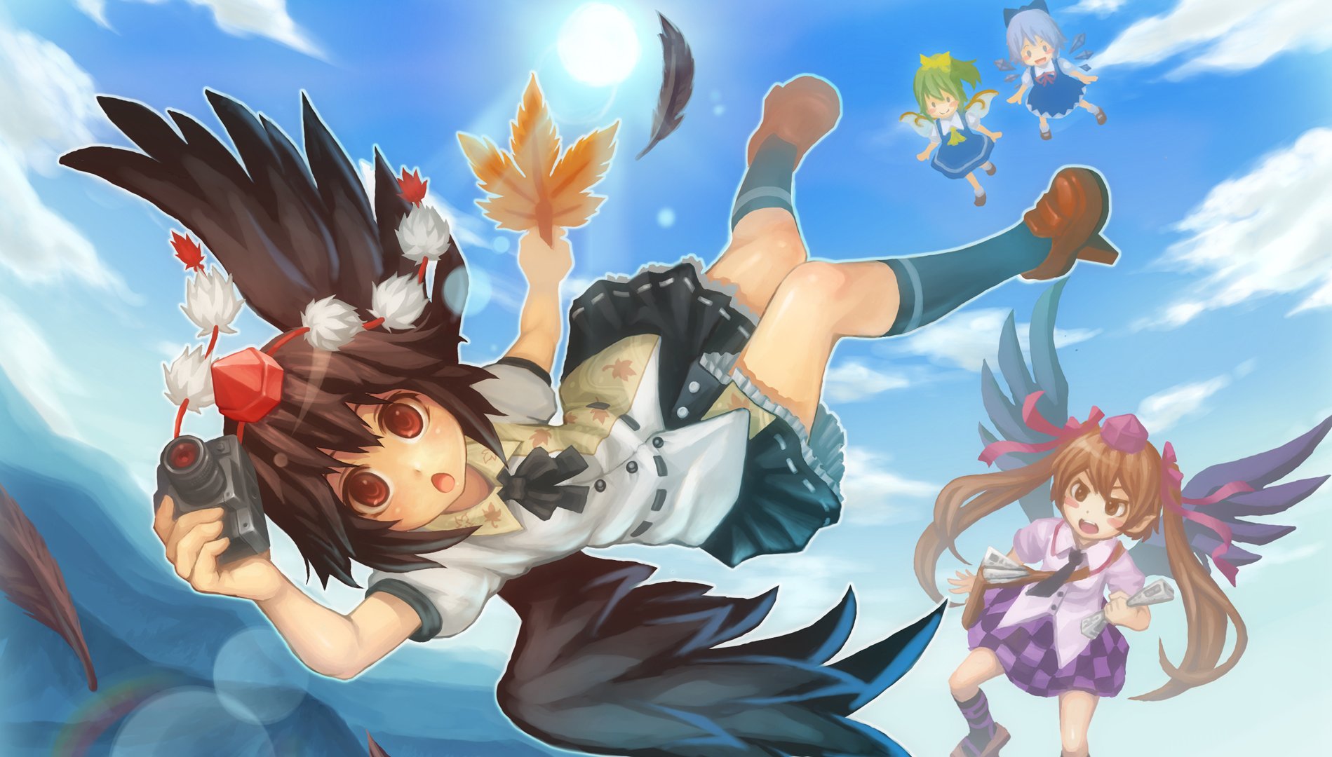Download Daiyousei (Touhou) Cirno (Touhou) Sky Hatate Himekaidou Aya Shameimaru Maiden Shrine Anime Touhou Sky Anime Wallpaper