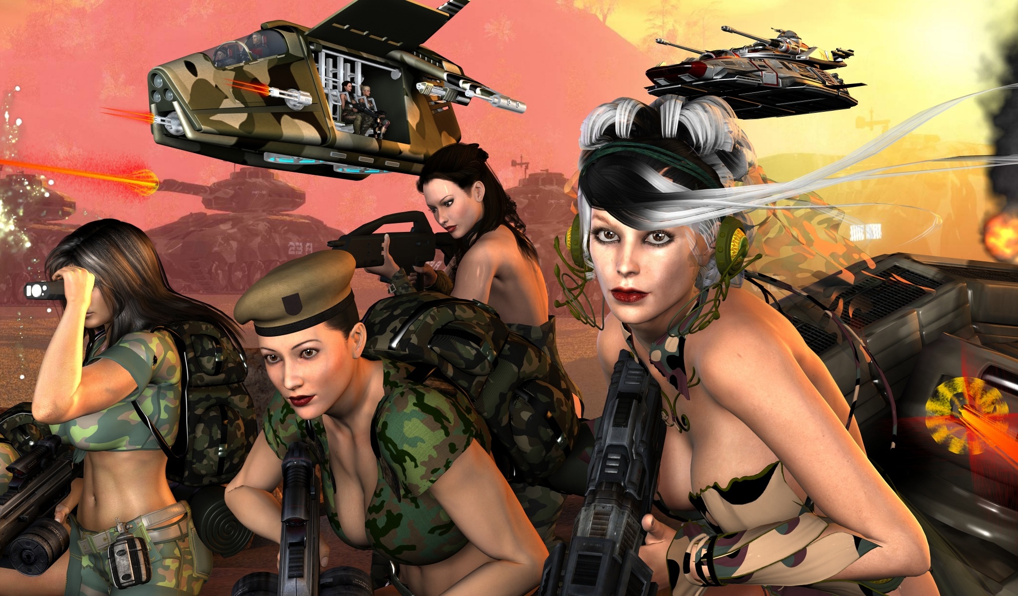 Sci Fi Women Warrior HD Wallpaper