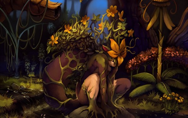 Fantasy Sylvan Creature Elemental Forest HD Wallpaper | Background Image