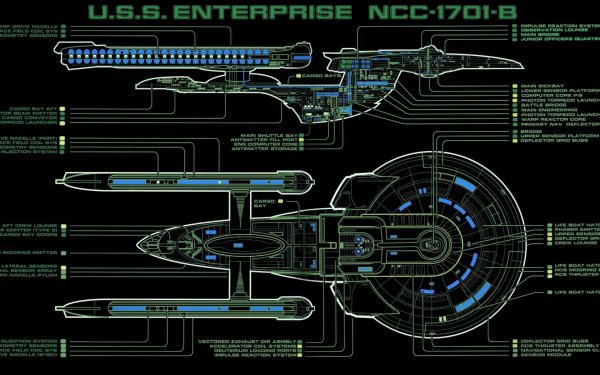 Sci Fi Star Trek Schematic HD Wallpaper | Background Image