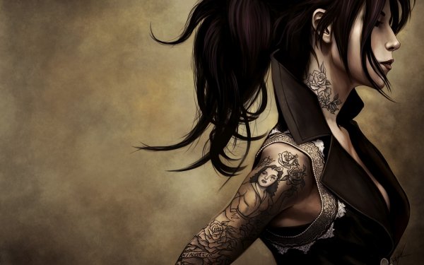 Women Artistic Tattoo Gothic HD Wallpaper | Background Image