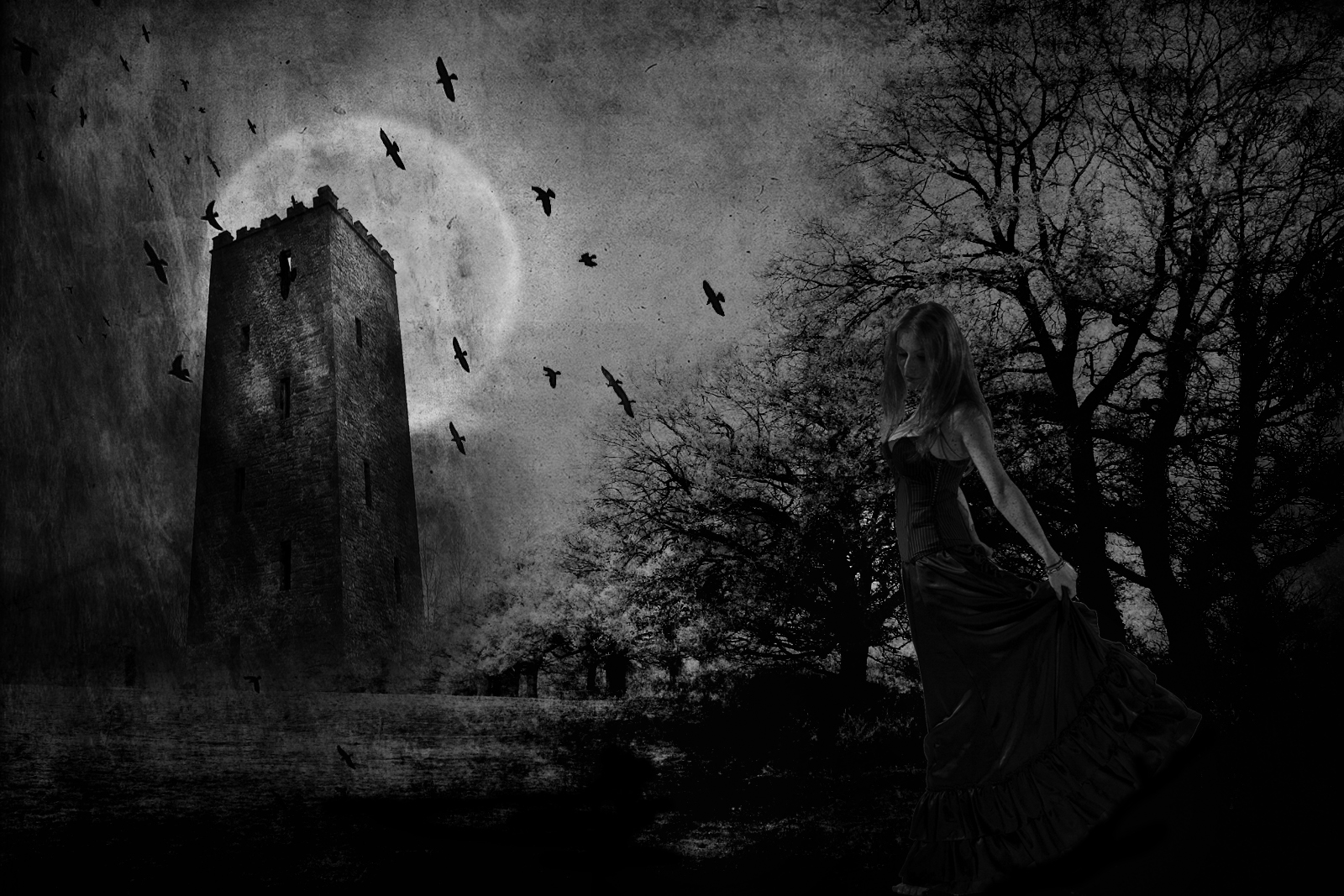 HD wallpaper: women's black dress, Dark, Gothic, Grave, Raven, Woman,  spooky | Wallpaper Flare