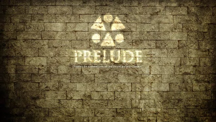 An HD wallpaper featuring a textured stone wall with the word Prelude illuminated, inspired by the video game The Legend of Zelda: Ocarina of Time.