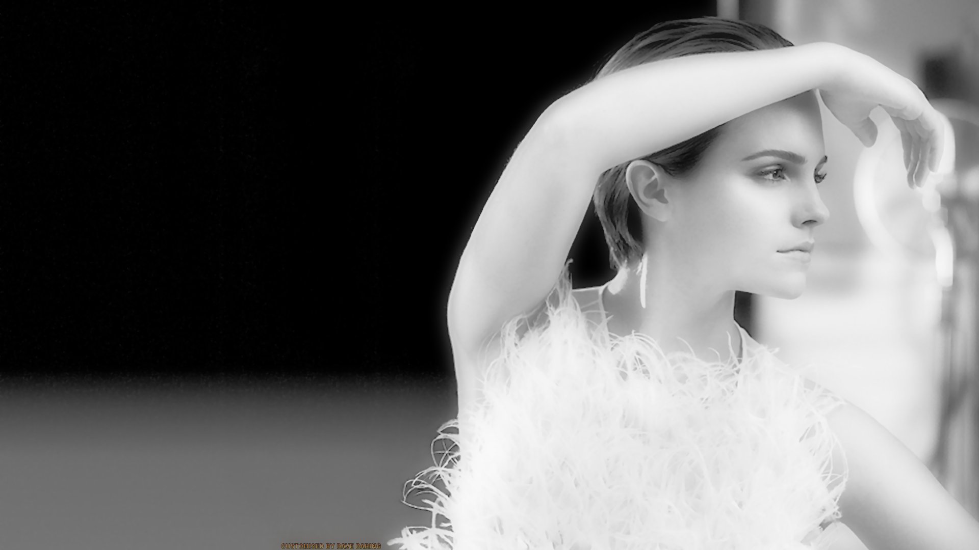 Emma Watson HD Wallpaper: Elegance in Monochrome