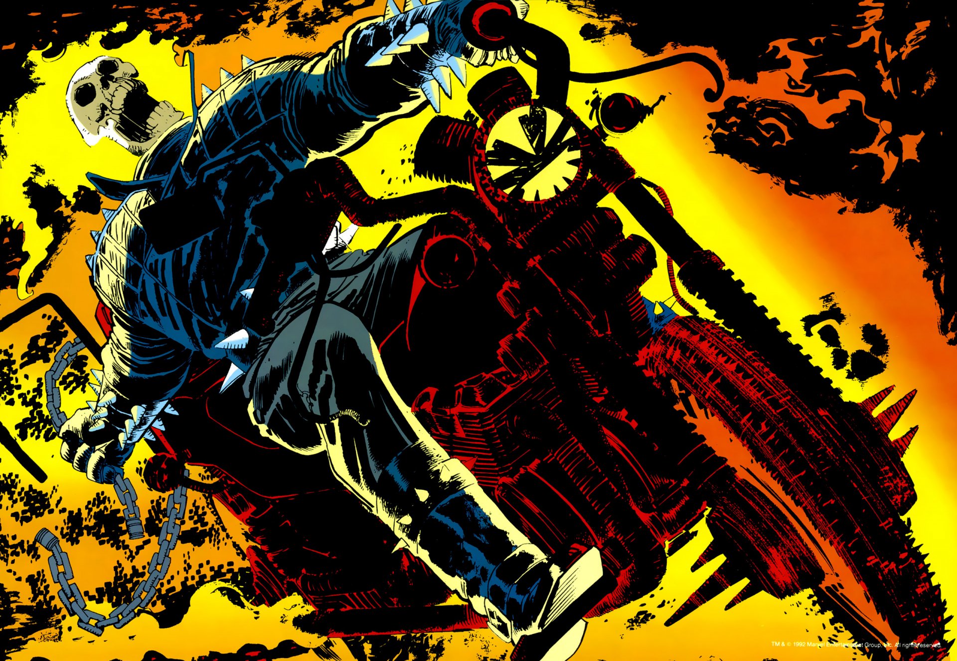 Epic Ghost Rider HD Wallpaper: Ignite Your Screen with Comic Action!