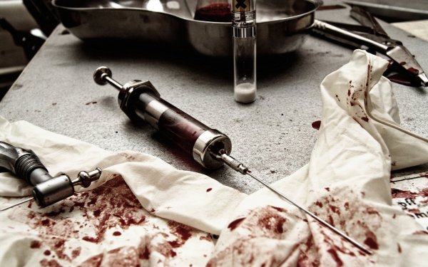 Dark Blood Syringe HD Wallpaper | Background Image