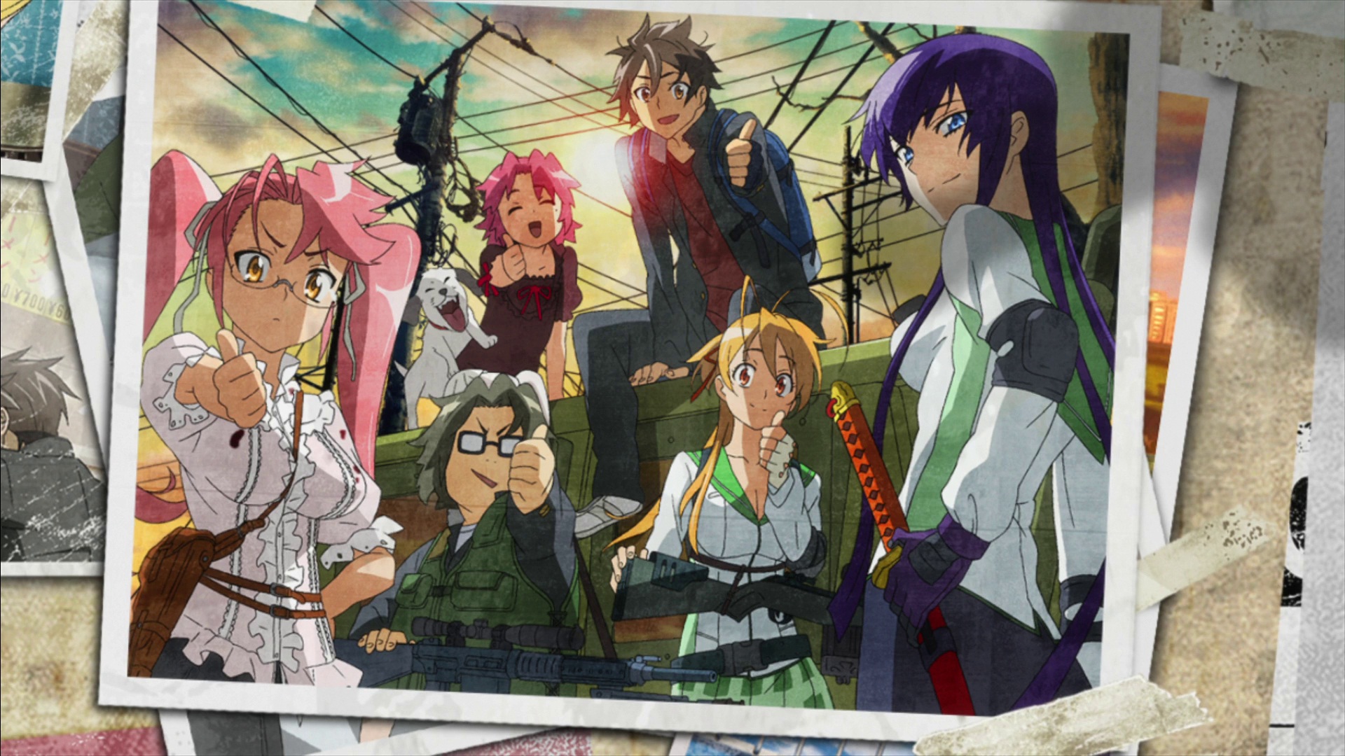 H.O.T.D, takashi, busujima, highschool of the dead, takagi, rei, saeko,  anime, HD wallpaper