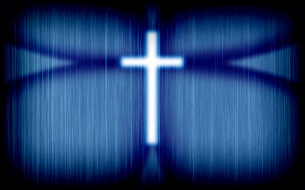 Religioso Cristiano Azul Cruz Fondo de pantalla HD | Fondo de Escritorio