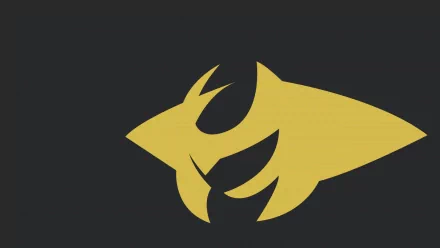 A stylized image of Giratina from Pokémon, featuring bold yellow elements on a dark background, designed as an HD anime wallpaper for PC desktops.