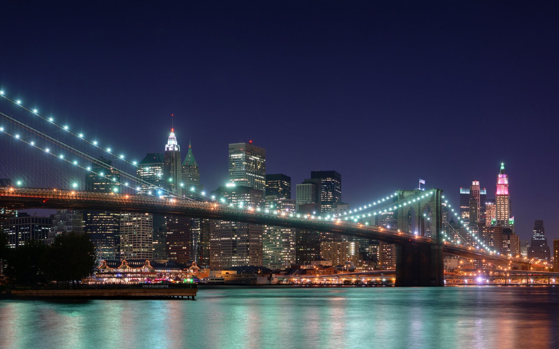 Download Man Made Brooklyn Bridge HD Wallpaper