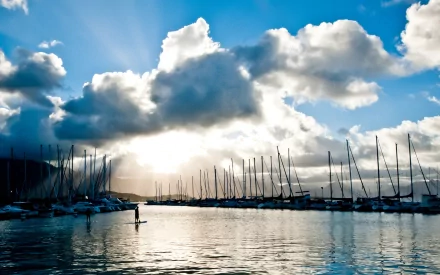 man made harbor HD Desktop Wallpaper | Background Image