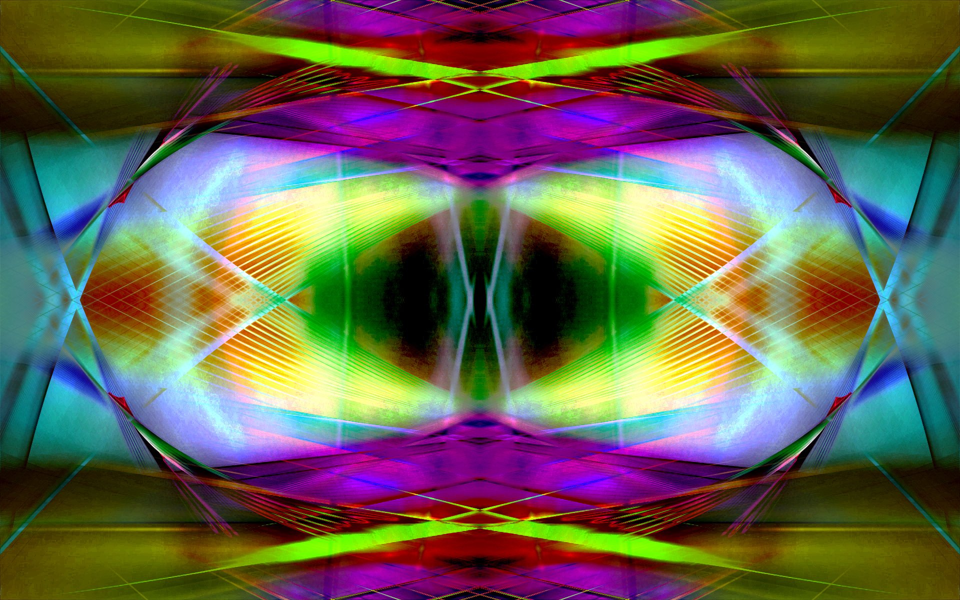 Colorful, artistic abstract design with symmetrical patterns and vibrant hues, creating a dynamic and visually engaging HD PC desktop wallpaper and background.