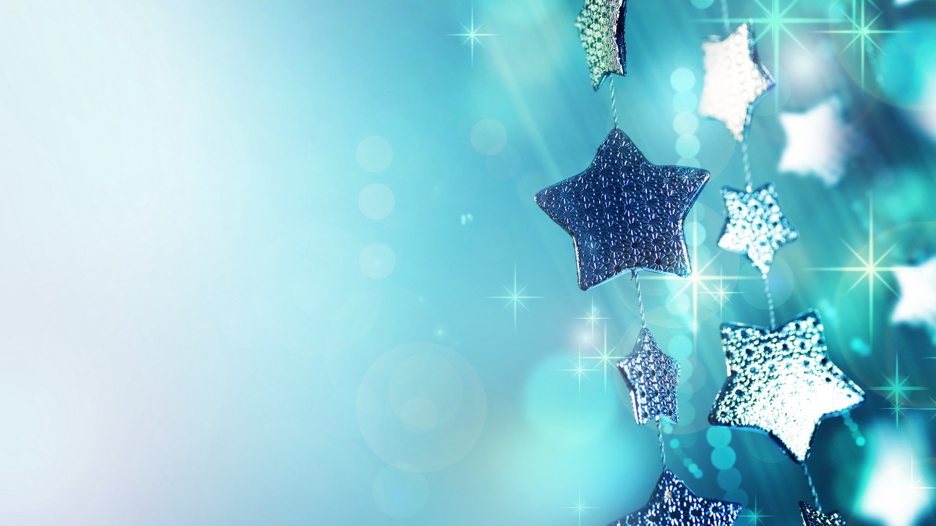 Turquoise Star Wallpaper