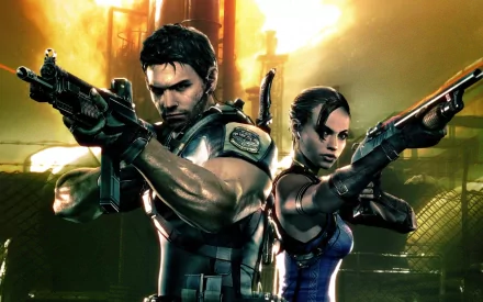 Sheva Alomar Chris Redfield video game Resident Evil 5 HD Desktop Wallpaper | Background Image