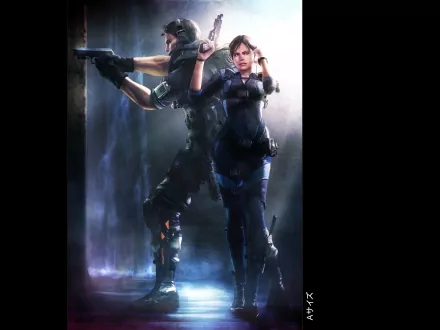 Jill Valentine Chris Redfield video game Resident Evil: Revelations HD Desktop Wallpaper | Background Image