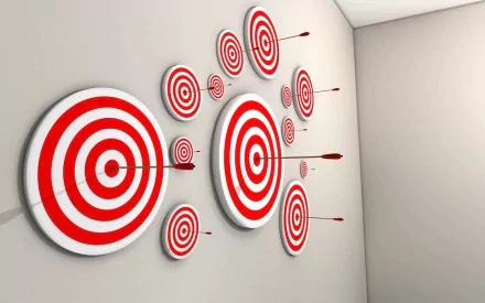 red target artistic 3D Art Arrow HD Desktop Wallpaper | Background Image
