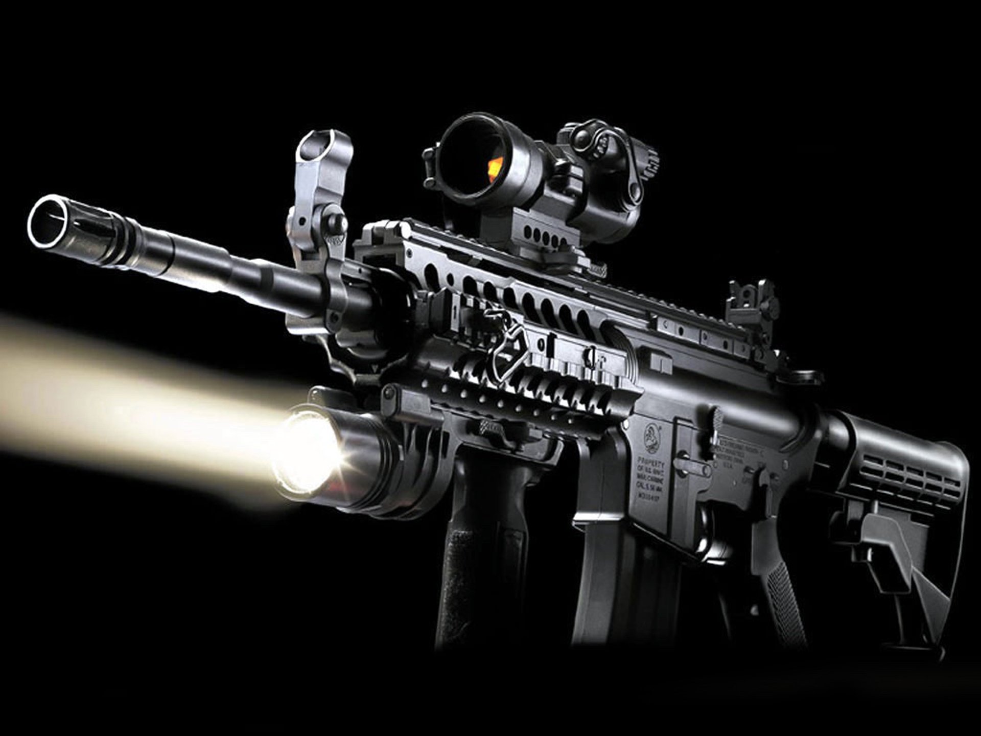 HD Assault Rifle: Precision Man-Made Power in Focus | 1920x1440 ...