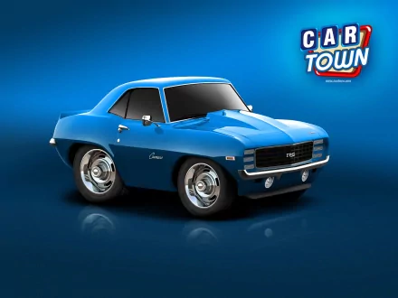  1969 Blue Car Town Camaro