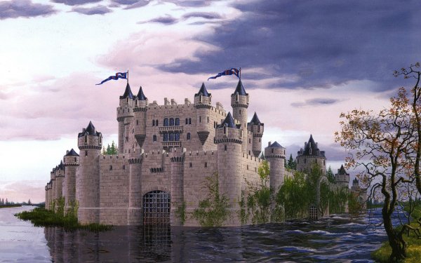 Fantasy Castle Castles Riverrun HD Wallpaper | Background Image