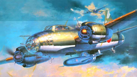  G4M "Nell" releasing "Baka" bomb