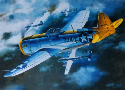 4K Ultra HD desktop wallpaper featuring a detailed illustration of a military aircraft flying amidst clouds with other planes in the background.