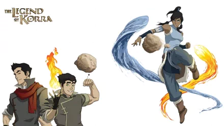 smile scarf orange eyes blue eyes green eyes brown hair black hair earth fire water Mako (Avatar) Bolin (Avatar) Korra (The Legend Of Korra) Anime Avatar: The Legend Of Korra HD Desktop Wallpaper | Background Image