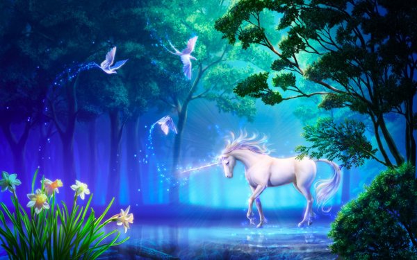 Fantasy Unicorn Fantasy Animals HD Wallpaper | Background Image
