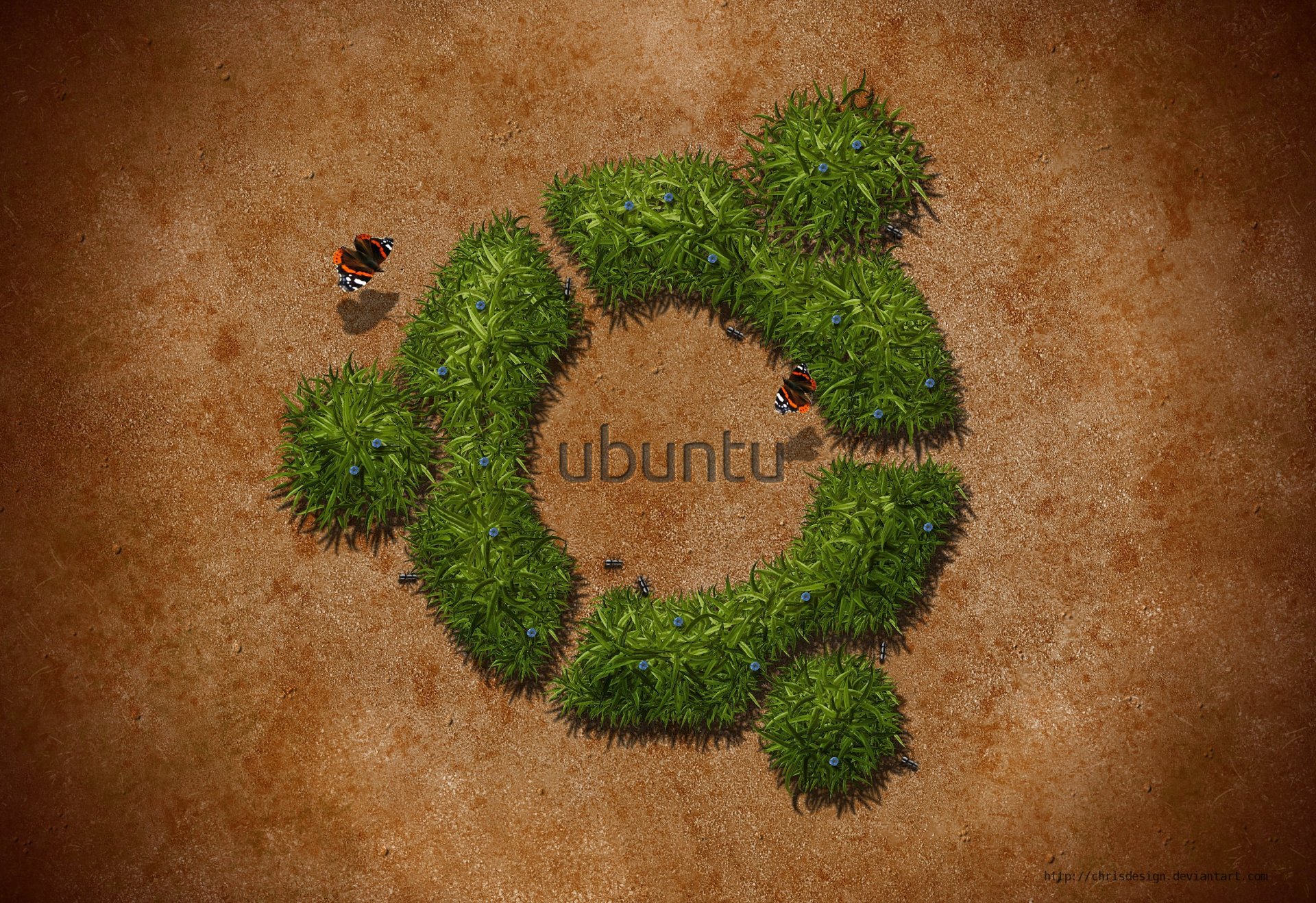 Ubuntu Grass Emblem — 2K Quad HD Wallpaper | 2912x2000 | Wallpaper Abyss